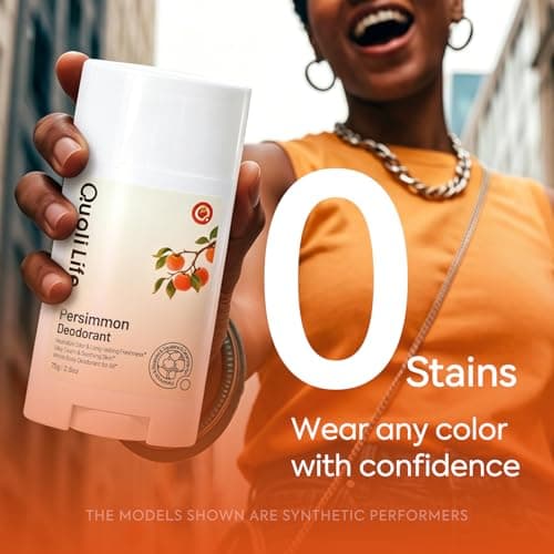 Aluminum-Free Persimmon Deodorant – Long-Lasting Odor Control for Nonenal & Body Odor, Non-Staining & Non-Sticky for Women and Men, Clean Tangerine Scent, 2.6 oz - Thumbnail 3