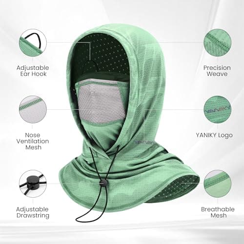 YANIKY Summer Cooling Balaclava with Breathable Holes, Sun UV Protection Face Mask for Running, Cycling, Fishing, Men & Women - Thumbnail 4