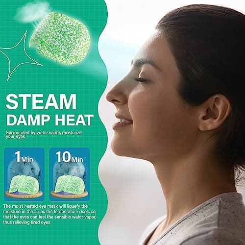 16 Packs Steam Eye Mask,Warm Eye Compress for Dry Eyes Sleep Mask,Hot Auto Heated Eye Masks Relaxing Items for Women Moist Heat for Eyes Soothing Eye Fatigue,Disposable EyeMask for SPA Essentials - Thumbnail 3