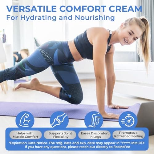 Magnesium Lotion for Sleep, Natural Magnesium Cream for Leg Cramps, Soothing Relief & Muscle Relaxation, Magnesium Butter with Coconut Oil, Shea Butter, Vitamin E, Safe for Kids, Unscented 4 oz - Thumbnail 6