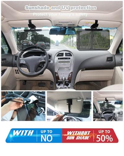 Sun Visor Extender for Cars, Polarized Anti Glare Sun Blocker & UV400 Protection, Adjustable Clip-On Extension for Car Visor, Universal Fit for Driver and Passenger Side (XL) - Thumbnail 6