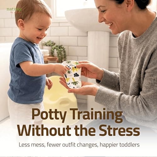Reusable Potty Training Pads for Toddlers with Stay-Put EcoGrip – Made in EU (Daily Fit 8-Pack), Soft Organic Cotton Inserts for Light Daytime Dribbles, Turn Any Underwear into Training Pants - Thumbnail 2