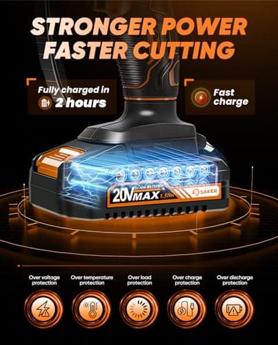 Saker Mini Chainsaw,2026 New Upgrade Portable Electric Chainsaws Cordless,Small Handheld Chain Saw Pruning Shears Chain Saws for Tree Branches,Courtyard and Garden - Thumbnail 6