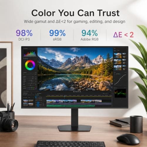 Deco Gear 27 QHD OLED Gaming Monitor | 280Hz 0.03ms Response, HDR400, Adaptive Sync, 99% sRGB, 1.5M:1 Contrast, Borderless Design, Height Adjustable Stand, HDMI 2.1, DisplayPort 1.4 - Thumbnail 5