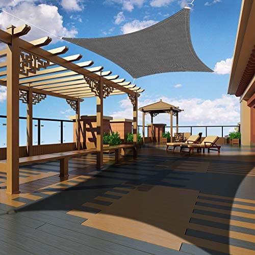Ankuka Waterproof Sun Shade Sails Canopy Awning Shelter, UV Blockage Backyard Patio Garden Carport(8'x10', Grey) - Thumbnail 5