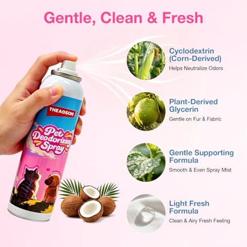 Pet Odor Neutralizer Spray, Dog Cologne, Coconut Scent, 5 Fl Oz x 2 - Thumbnail 4