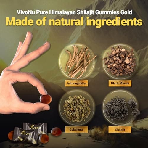 Himalayan9 Shilajit Gummies with Ashwagandha & Gokshura | 85+ Trace Minerals & Fulvic Acid | Organic, Non-GMO Micronutrient Supplement for Men & Women | 100% Pure & Natural - Thumbnail 4