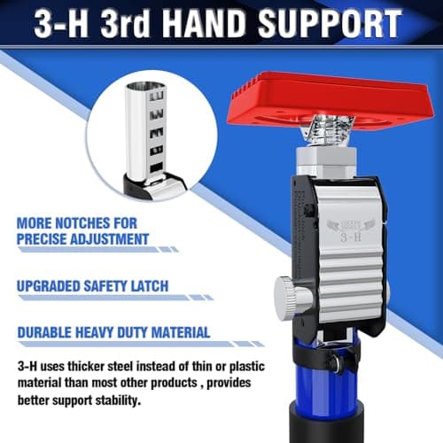 3-H Cabinet Jacks for Installing Cabinets 4 Pack, Heavy-Duty Third Hand Tool Adjustable Support Pole,Extends 29.5-52 Inch, 165 lbs 3-H Capacity | Thickened All-Steel with Dual Safety Lock, Blue - Thumbnail 4
