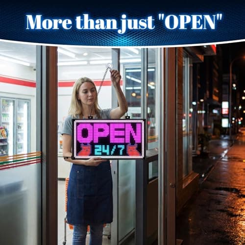 Programmable LED Open Signs,Multiple Open Dynamic and Static Effects,App Control, for Business Window Glass Cafes Bar - Thumbnail 5