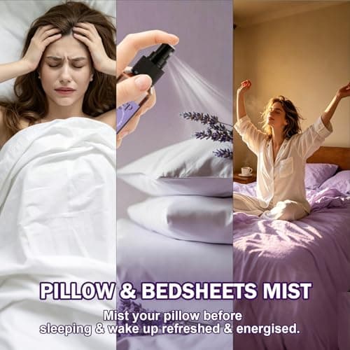 SCENTORINI Sleep Spray, 5.07 oz Pillow Spray with Lavender Essential Oil for Sleep Calming, 2 Pack Relaxing Aromatherapy Pillow Mist for Bedding, Liners, Sheets, Room Spray Air Freshener - Thumbnail 6