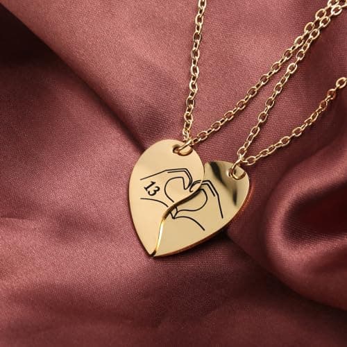 COTATI Quotes Guitar Pick Necklace Outfits Jewelry Accessories Inspired Fans Gift Merch (Gold Heart) - Thumbnail 5