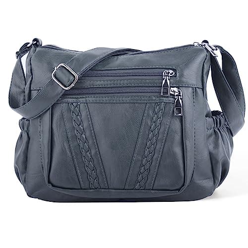 ELDA Crossbody Bags For Women Pocketbooks Soft PU Leather Purses and Handbags Multi Pocket Shoulder Bag - Image 1