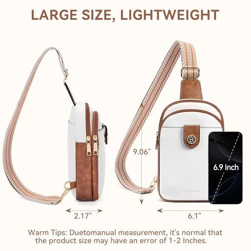 BOSTANTEN Sling Bag for Women Crossbody Bag Vegan Leather Cross Body Purse Large Fanny Pack Travel Purse - Thumbnail 4