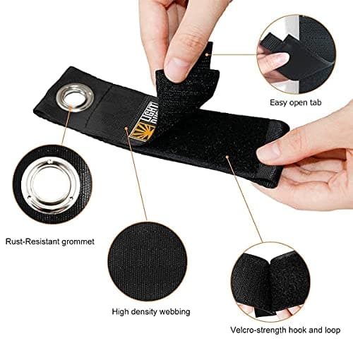 15PCS Heavy Duty Storage Straps - Garage Organization Tool Organizers and Fastening Straps - Cord Wrap Keeper, Cable Straps for Cords, Hoses, Rope, RV, Boat, and Garage Storage - Thumbnail 5