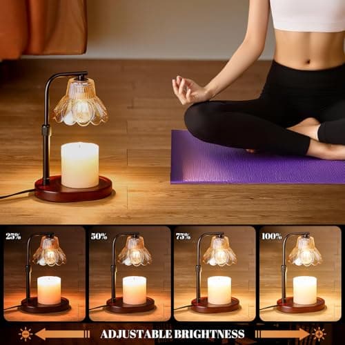 Celegete Candle Warmer Lamp with Timer and Dimmer-Candle Warming Lamp for House Warming Gifts,Brithday Gifts for Women Mom,Adjustable Height for Wax Warmer Lamp,Home Decor - Thumbnail 4
