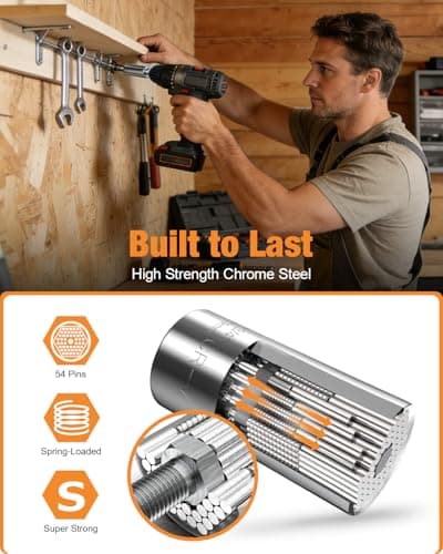 Fathers Day Dad Gifts from Daughter Son, 2 Pack Universal Socket Tools Set with Power Drill Adapter Cool Stuff Gadgets Ideas, Stocking Stuffers for Men Gifts for Him Grandpa Step Dad Husband Adults - Thumbnail 5