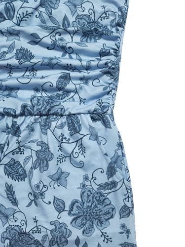 STOLKISS Women’s Strapless Rompers Floral Print Tube Top Shorts Jumpsuit Sleeveless Off Shoulder One Piece Beach Rompers Cute - Thumbnail 6