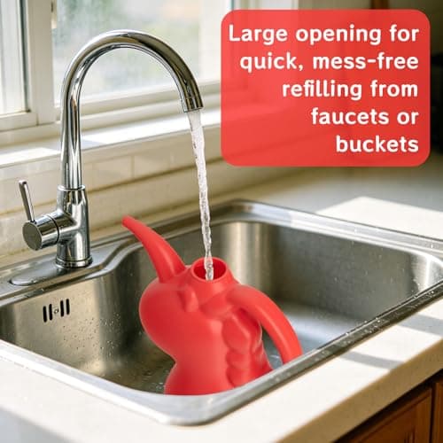 XXXFLOWER Unicorns Indoor Watering Can, 1 L Cute Animal Water Cans, Novelty Unicorns Shape Watering Pot for Office House Indoor Garden（Red） - Thumbnail 5