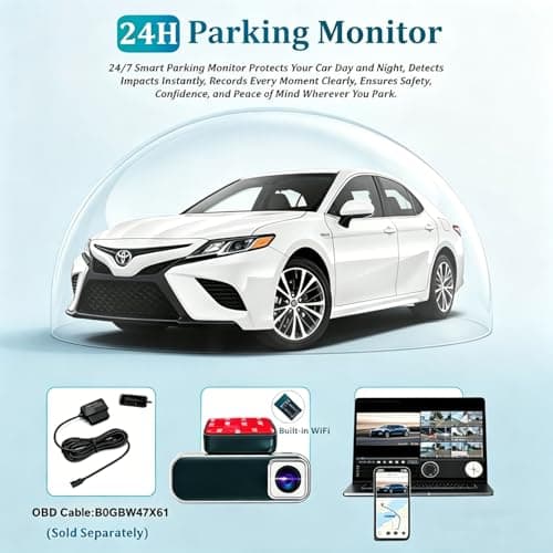 Dash Cam Front and Rear, 4K+1080P Dash Camera for Cars, 7Track Dual Car Camera with WiFi & APP Control, 64GB Card, 3.19" IPS Screen, HDR, Night Vision, G-Sensor, Parking Mode, Loop Recording - Thumbnail 5