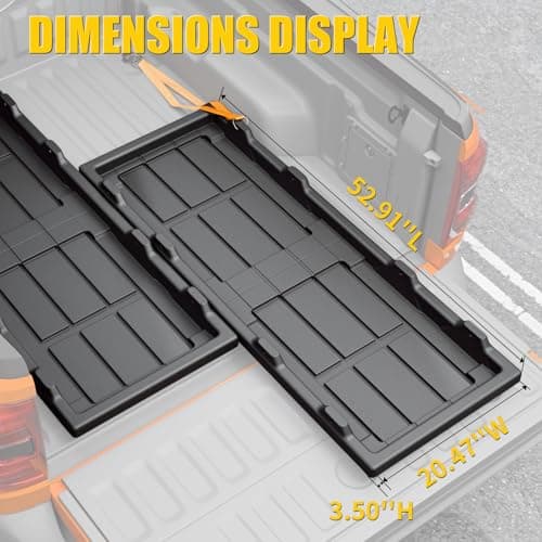Maxzina Slide-Out Truck Bed Cargo Tray Compatible with 2022-2025 2026 Ford Maverick HDPE Lightweight Sliding Organizer Trolley System for 2024 Maverick Accessories (4.4FT+ Bed ONLY) - Thumbnail 5