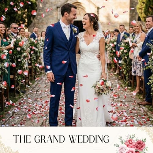 Rose Petal Confetti Cannon 12 Pack, 12" Biodegradable Red Flower Petal Party Poppers for Wedding Aisle, Proposal, Engagement, Anniversary & Bridal Shower Celebrations - Thumbnail 2