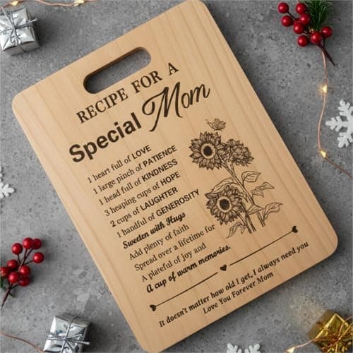 Mom Birthday Gifts Mother Cutting Board Gift, Presents for Mom Bamboo Cutting Board Perfect Mother's Day, Birthday, Thanksgiving, Christmas Gift for Mom Kitchen Decor - Thumbnail 5