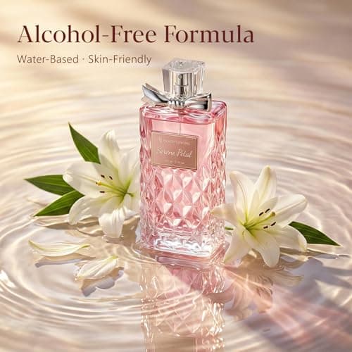 Perfume for Women, Alcohol-Free Long Lasting Fresh Floral Fragrance, Light & Soft Scent with Jasmine, Peony & Lemon, Sandalwood & Musk Base, 100ml / 3.4 fl oz, Gift for Women & Moms (Serene Petal) - Thumbnail 2