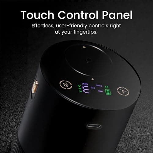 Waterless Diffuser for Essential Oil, Aluminum Alloy & Fabric, 0.33 Fl Oz/ 10mL, Waterless Diffusers, Scent Diffuser with Timer & 4 Mist Levels for Home, Room, Car, Office - Black - Thumbnail 6