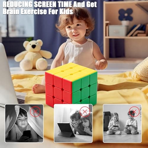 Giant Magic Cube, 18CM Big 3x3 Speed Cube Color-Matching 3D Sensory Puzzle Box Super Large Birthday Christmas Stocking Stuffers Gift for Kids Adults Fidget Toy Brain Teasers Cubing Classroom Speed Toy - Thumbnail 3