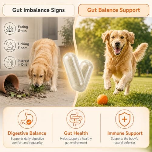 PUAINTA Probiotics for Dogs & Cats – 8-Strain Probiotic with Prebiotics for Digestive & Gut Health, Immune & Stool Support, Helps Dogs Eating Dirt, Grass & Non-Food Items (90 Count) - Thumbnail 6