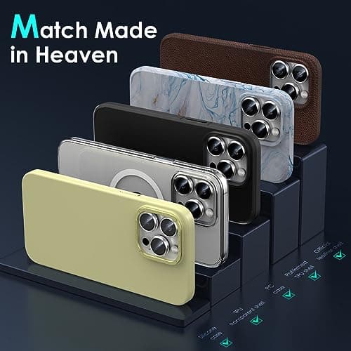 YWXTW CameraLens Protector,[1 Step Installation Tray] Tempered Glass Screen Metal Individual Cover Accessories Case Friendly (Silver Titanium) (iPhone 15 Pro/15 Pro Max) - Thumbnail 6