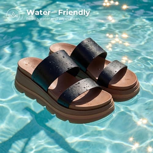 Vilanva Women's platform sandals Black Size 9 - Thumbnail 5