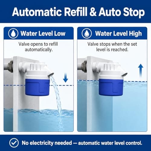 1PC 2" Top Inlet Automatic Water Level Control Float Valve, Float Valve for Water Tank, Pools, Pond, Livestock, Aquariums, Aquaculture - Thumbnail 5