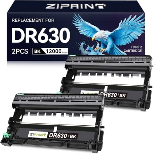 ZIPRINT 2-Pack Dr630 Drum Compatible Replacement for Brother DR 630 DR-630 HL-L2300D HL-L2340DW HL-L2320D MFC-L2700DW DCP-L2540DW HL-L2380DW MFC-L2685DW HL-L2315DW HL-L2305W MFC-L2720DW Printer