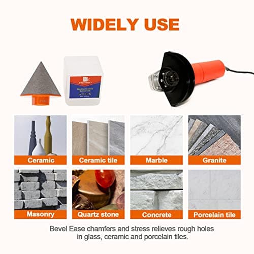 Diamond Beveling Chamfer Bit,BRSCHNITT 2 Inch (50mm) Diamond Finger Milling Bits with 5/8-11 Thread for enlarging, polishing and Bevelling The exsit Holes - Thumbnail 5