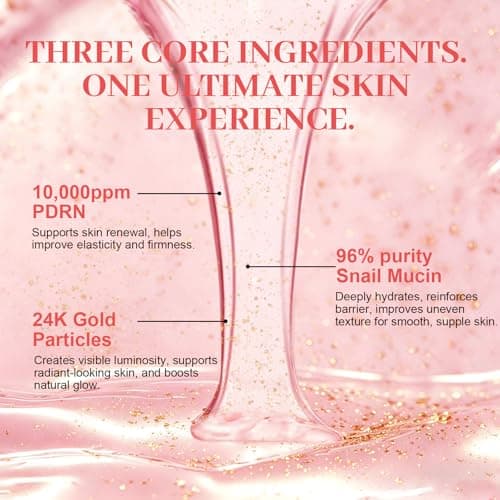 AVJONE PDRN Serum with 24K Gold & 5-Peptide Complex – Regenerating Facial Essence with Polynucleotide, Salmon PDRN, Gold Particles & Peptides – For Fine Lines, Dullness & Firmness 1.7oz - Thumbnail 5
