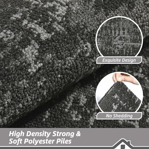 BEQHAUSE Dirt Trapper Door Mat 24" x 36", Non-Slip Doormats Washable Entryway Rugs, Stain Resistant Dog Door Mats Absorbent Welcome Floor Mat for Front Back Door, Mud Wet Shoes & Paws, Dark Grey - Thumbnail 6