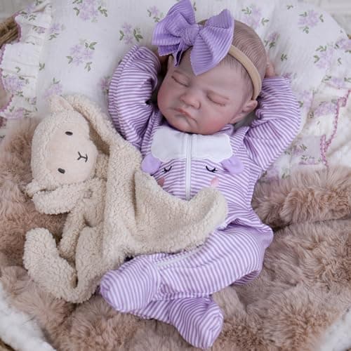 Milidool Realistic Reborn Baby Dolls - 20 Inch Lifelike Newborn Baby Doll Girl Real Life Baby Dolls with Weighted Soft Body Baby Gift with Accessories for 3+ Year Old Kids Girls Gifts, Pretend Play - Image 1
