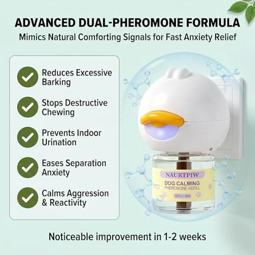 Dog Calming Diffuser 10 Pack (2 Plug-in Diffusers + 8 Refills), 240 Days Supply, Dog Pheromone Diffuser for Anxiety Relief, Reduce Barking, Chewing, Aggression, Indoor Urination & Separation Anxiety - Thumbnail 3