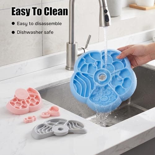 ZOMISIA Slow Feeder Dog Bowl 3 Levels - Non-Slip Puzzle Enrichment Toy for Small Medium Breeds, Reduces Boredom and Anxiety, Colorful, BPA-Free - Thumbnail 6