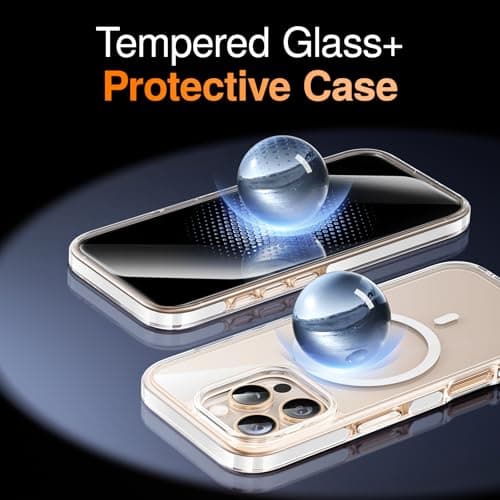 SMARTDEVIL MagSafe Case for iPhone 16 Pro, Magnetic Clear Shockproof Cover with 2 Screen Protectors, Military Grade Drop Protection Shockproof Slim Phone Case - Thumbnail 6