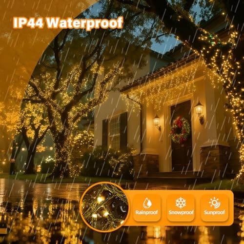 AHAWILL Warm White Christmas Lights Outdoor,83FT 250LED String Lights with 8 Modes,Christmas Tree Lights Indoor Plug in,Waterproof Twinkle Fairy Lights for Party,Classroom,Home Decor - Thumbnail 4