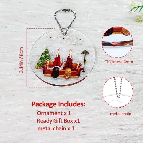 Best Friend Ornaments for Women, Friends Ornaments for Christmas Tree, Friendship Ornament, Bestie Ornament for Women Christmas, Friendship Gifts - Thumbnail 5