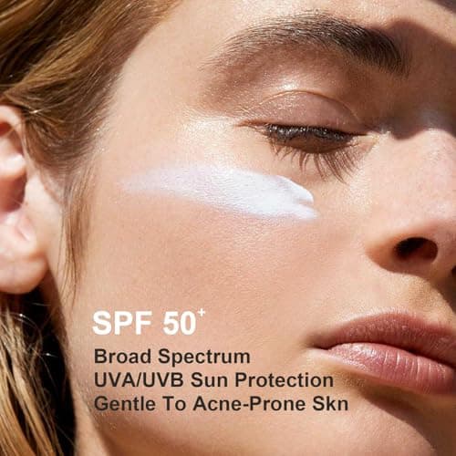 AVJONE Face Sunscreen SPF 50, Broad Spectrum UVA/UVB Protection with Hyaluronic Acid & Vitamin E, Lightweight Non-Greasy Formula, Water-Resistant, Oil-Free, Non-Comedogenic for Sensitive Skin, 1.7 oz - Thumbnail 6
