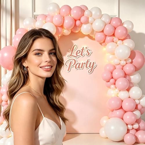 Spring Balloon Garland Arch Kit 160Pcs Pink White Latex Balloons for Baby in Bloom Baby Shower Wedding Bridal Shower Anniversary Birthday Party Decorations - Thumbnail 4