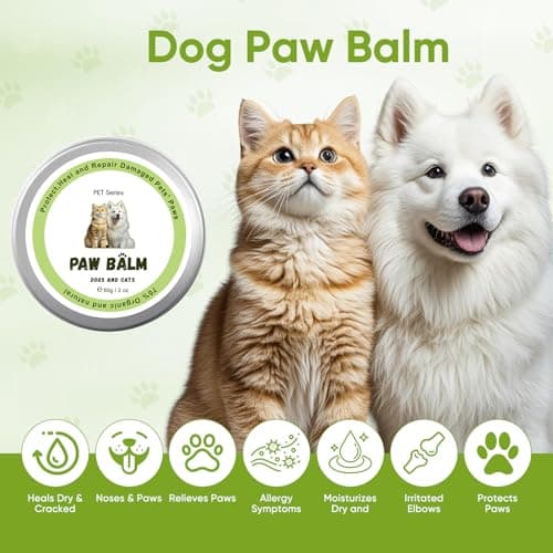 GUOYAOLIFU Pet Paw Balm, Organic Dog Paw Pad Balm Protector, Moisturizer & Soother for Dry, Cracked Pads| Cat Wax & Cream, Helps Protect & Heals Cracked Paws (60g /2oz) - Thumbnail 2