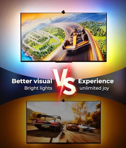 DeckTok LED TV Backlight 11.5ft - TV Lights that Change with Screen for 55-65'' RGB LED Strip Lights Cuttable with Smart App Control Game & Music Sync Color Changing Light for Holiday Decor - Thumbnail 5