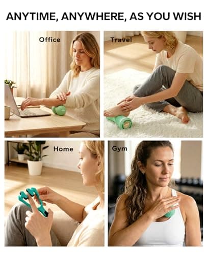 HAPBEAR Massage Ball Set - 4-in-1 Deep Tissue Kit for Plantar Fasciitis Relief, Portable Myofascial Release Tools for Foot/Back/Hand Pain, Hot & Cold Therapy with Storage Bag (4 Piece) - Thumbnail 6