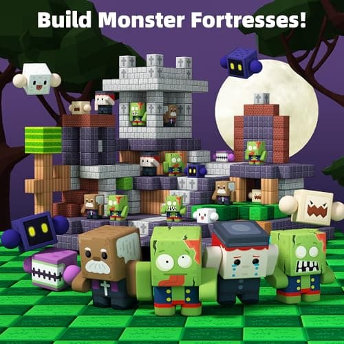 GobiDex 108PCS Magnetic Blocks & Figures Crew Playset, Build Weird Monster MagWonder with STEM Building Toys, Pretend Play Montessori Gift for Boys and Girls 3+ Years Old - Thumbnail 2