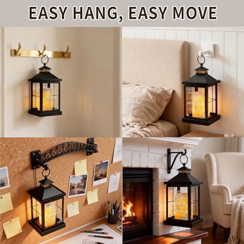 Candle Warmer Lamp with Timer,Lantern Warmer Compatible with 3 Wick Candles,Vintage Dimmable Lamp Candle Warmer Lantern with Glass Motivational Quote Desk Sign Decor Home Office Desk Decor - Thumbnail 4